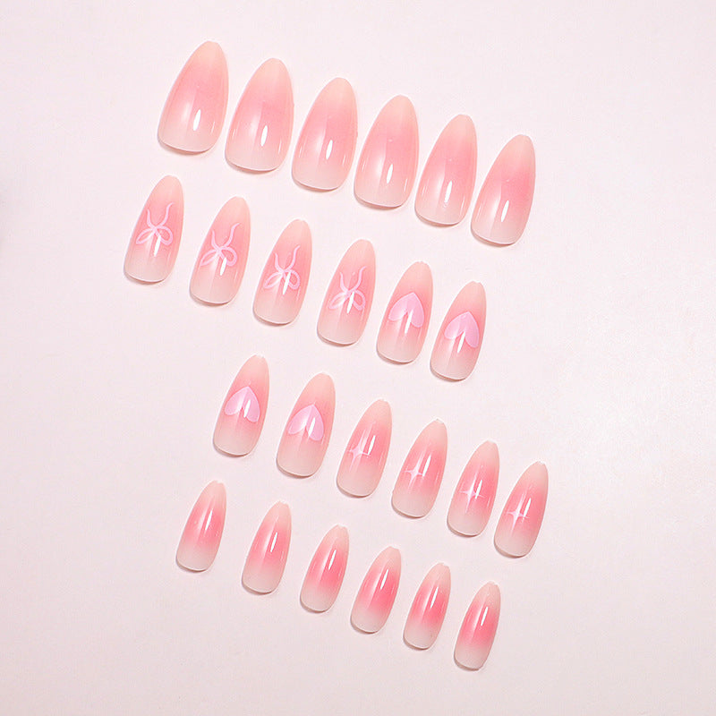 Künstlerisches Ombre Press-On Nagelset Brehn