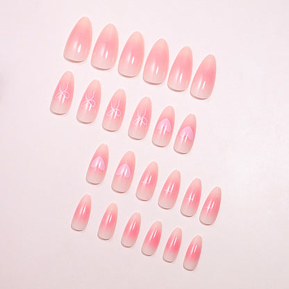 Künstlerisches Ombre Press-On Nagelset Brehn