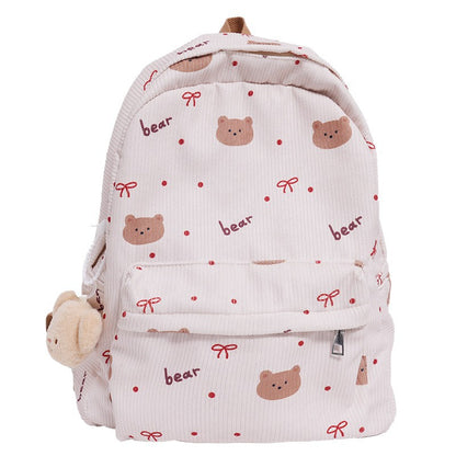 Niedlicher Bären-Print-Rucksack Brehn