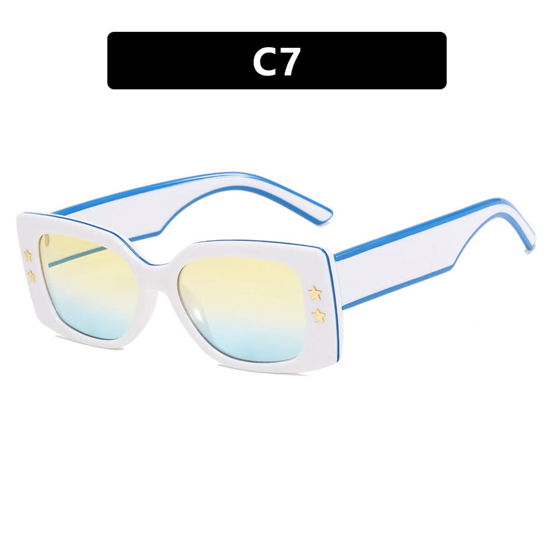Damen extravagante quadratische Sonnenbrille mit stylishen Details Brehn