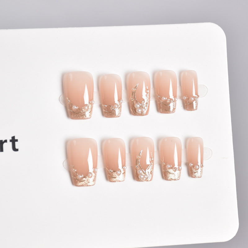 Elegante, kristallinspirierte Press-On-Nagelverlängerungen Brehn