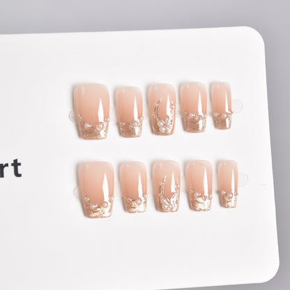 Elegante, kristallinspirierte Press-On-Nagelverlängerungen Brehn