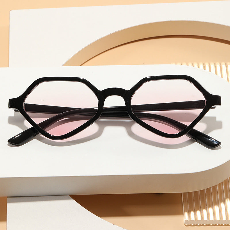 Damen Geometrische Design-Sonnenbrille mit verspiegelten Gläsern Brehn