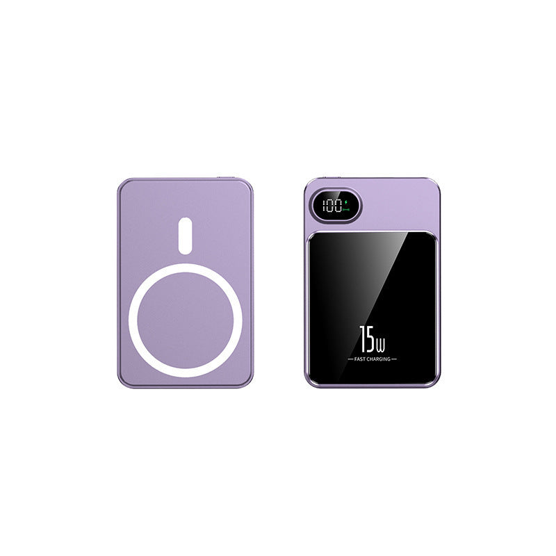 Magnetische Powerbank mit schneller Qi-Ladefunktion und LCD-Display Brehn