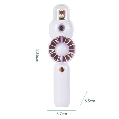 Damen Tragbarer Mini-Handventilator mit niedlichem Tiermotiv Brehn
