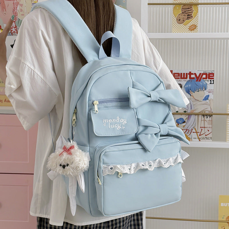 Süße Rucksack mit Schleifen-Detail Brehn