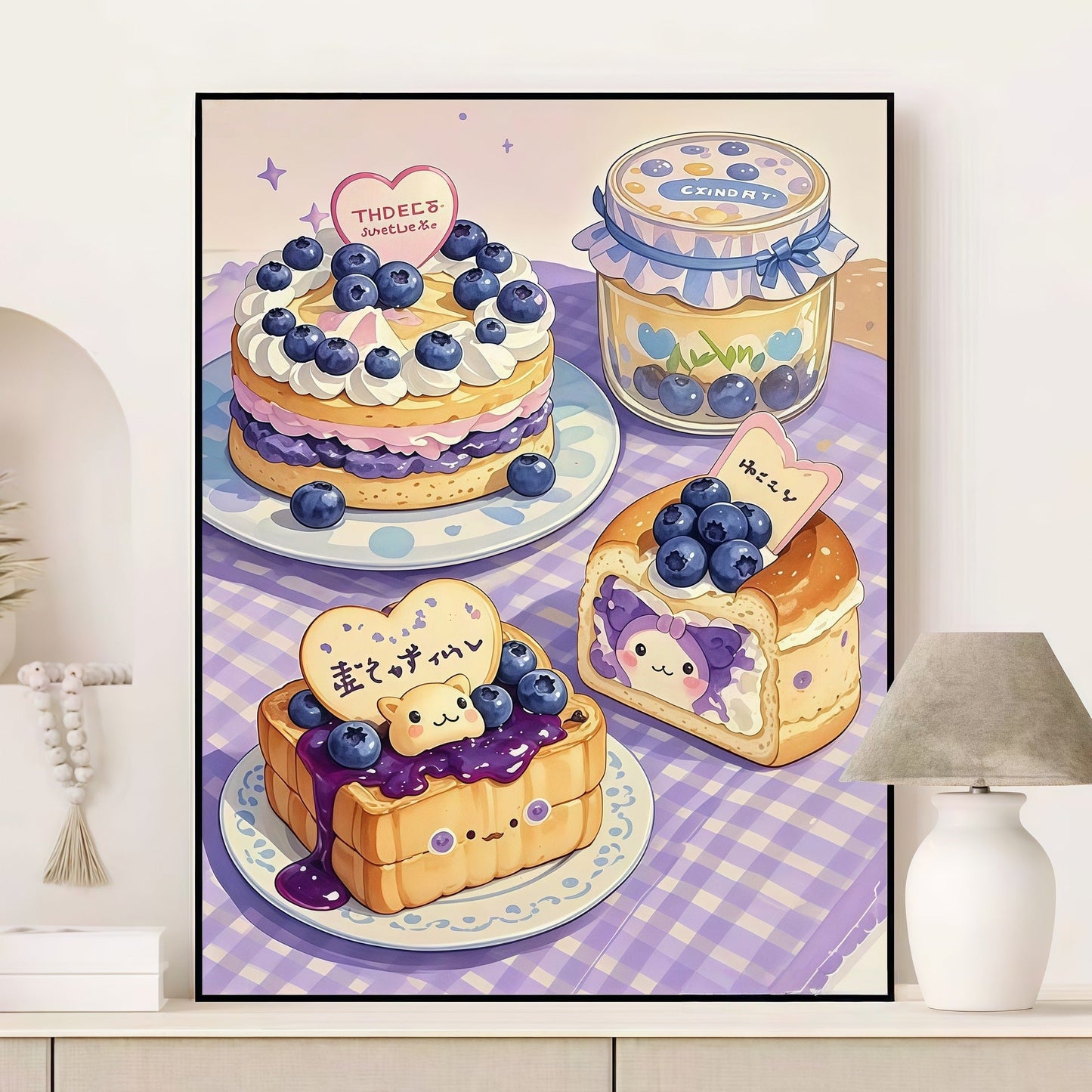 Fruchtiges Dessert-Themen-Leinwand-Kunstwerk Brehn