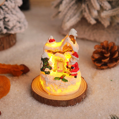 Weihnachtliche Miniaturbeleuchtung mit Schneeszenen Brehn