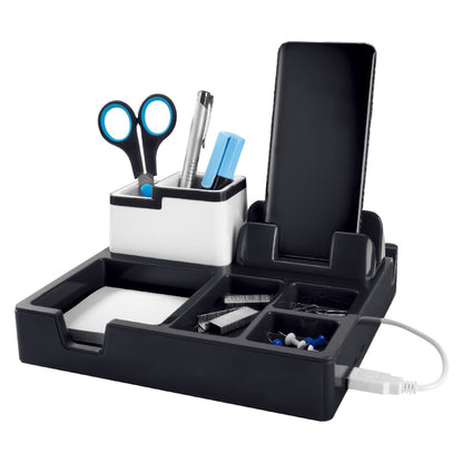 Multifunktionaler Schreibtischorganizer mit Usb-Ladeanschluss Brehn