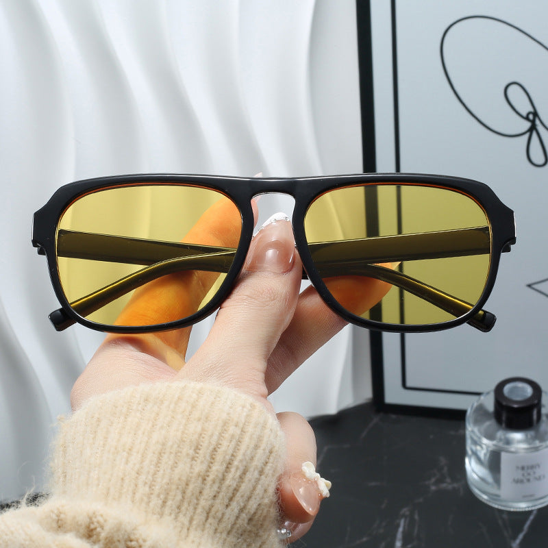 Damen moderne rechteckige Sonnenbrille mit polarisierenden Gläsern Brehn
