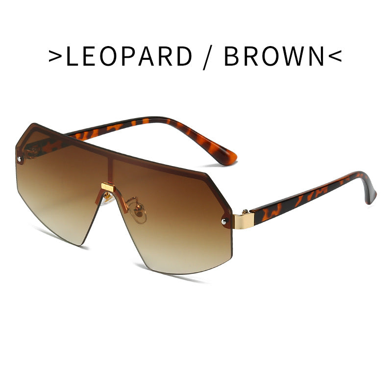 Damen futuristische Oversized-Sonnenbrille mit innovativem Rahmen Brehn