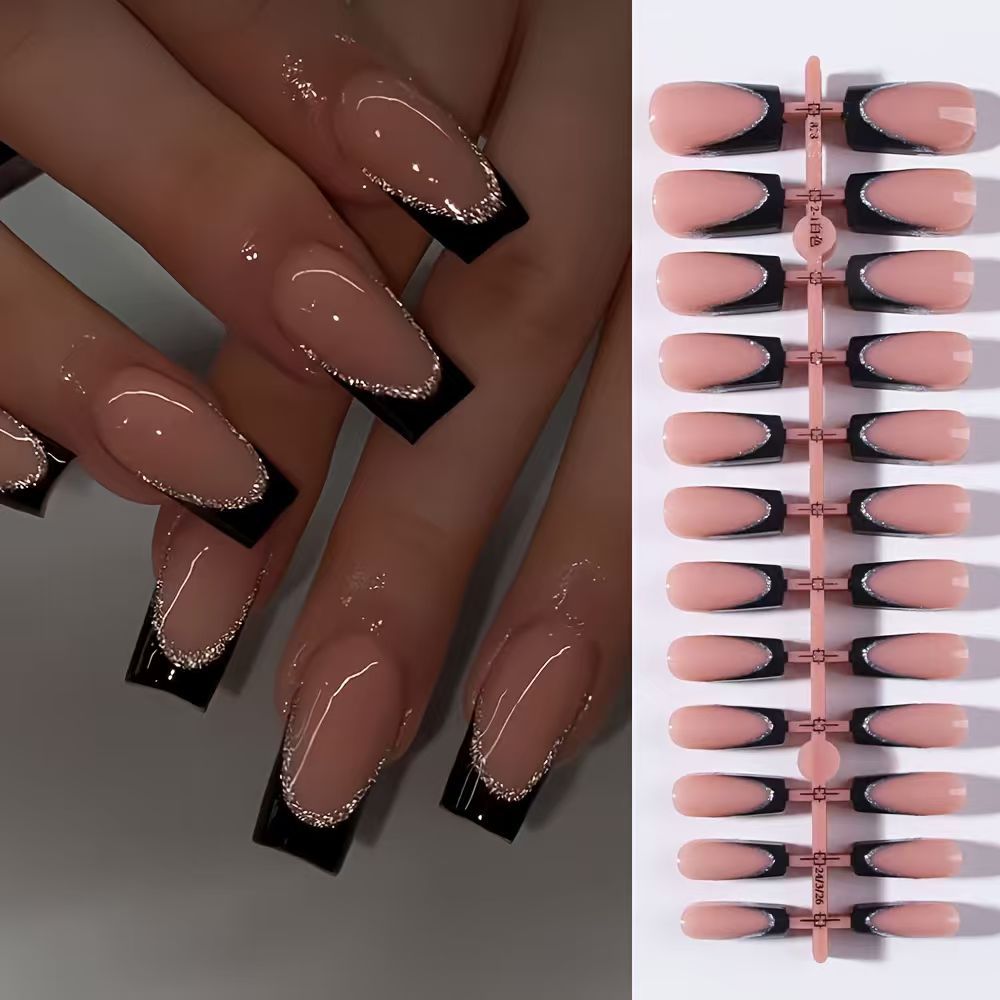 Premium Glänzendes Press-On Nagelset Brehn