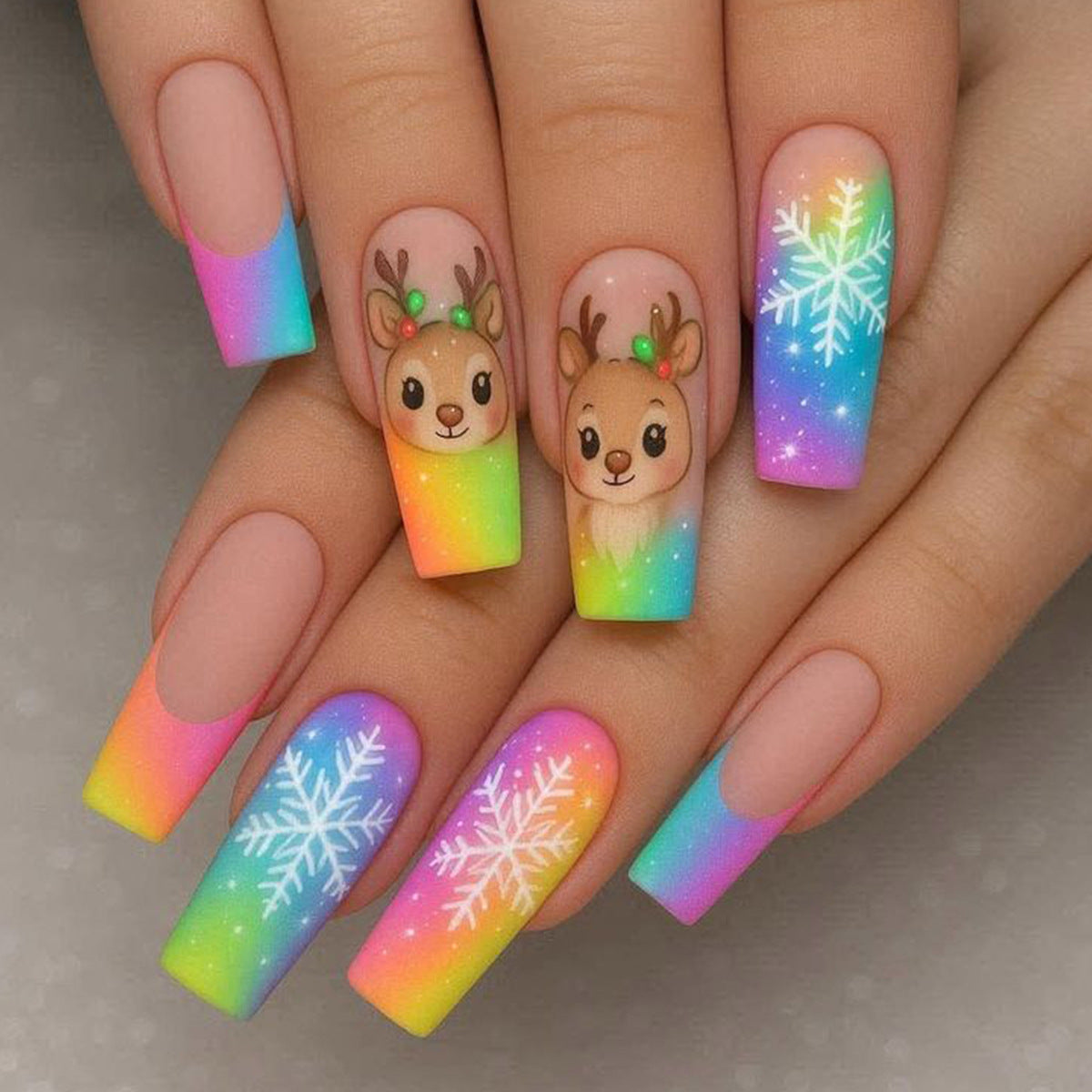 Festive Holiday Nail Art Extensions Brehn