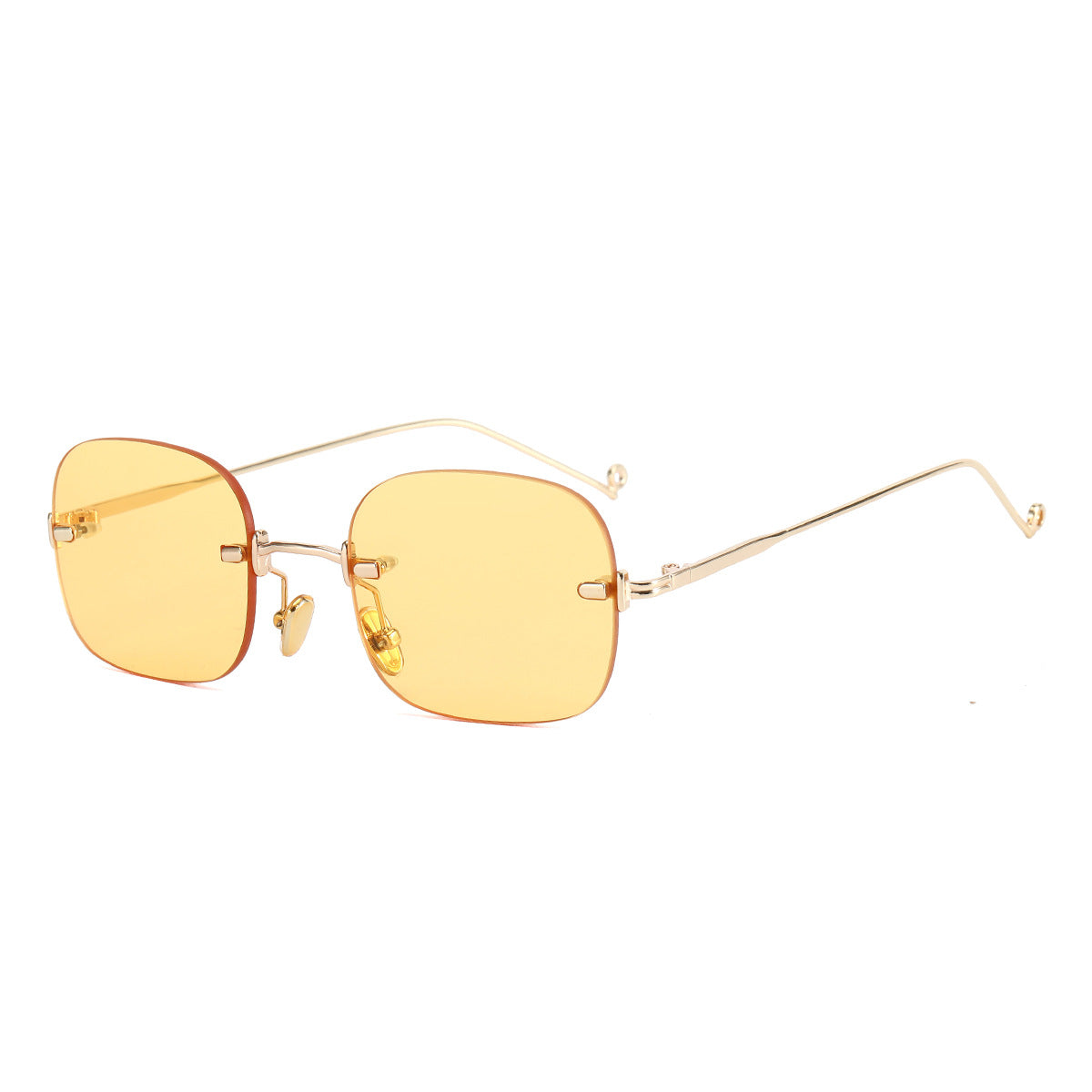 Damen Elegante quadratische Sonnenbrille mit luxuriösem Metallrahmen Brehn