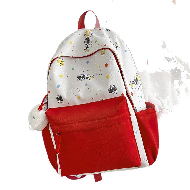 Rucksack mit Niedlichem Cartoon-Motiv und Praktischen Fächern Brehn
