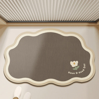 Florales Design Badezimmerteppich für Badezimmerböden