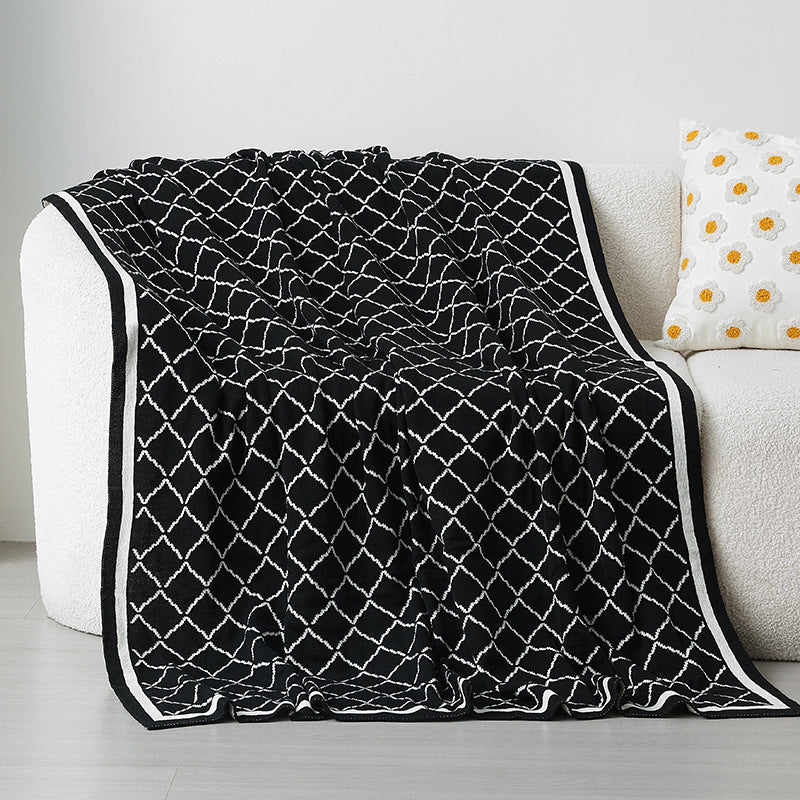 Damen Kuscheldecke mit Zickzackmuster Brehn