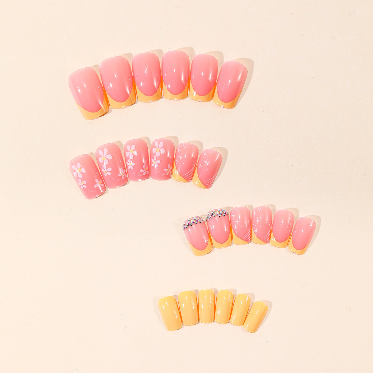 Künstlerisches Florales Gel-Nagelkunstset Brehn
