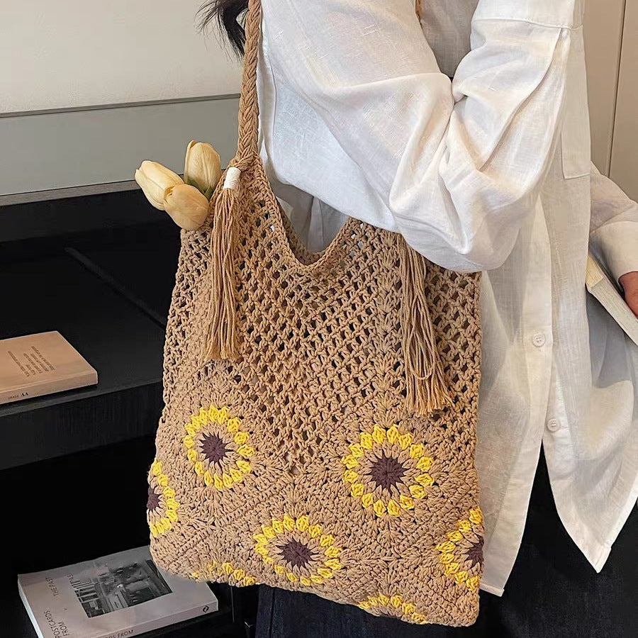 Freizeit-Strandtasche mit Floralen Details Brehn