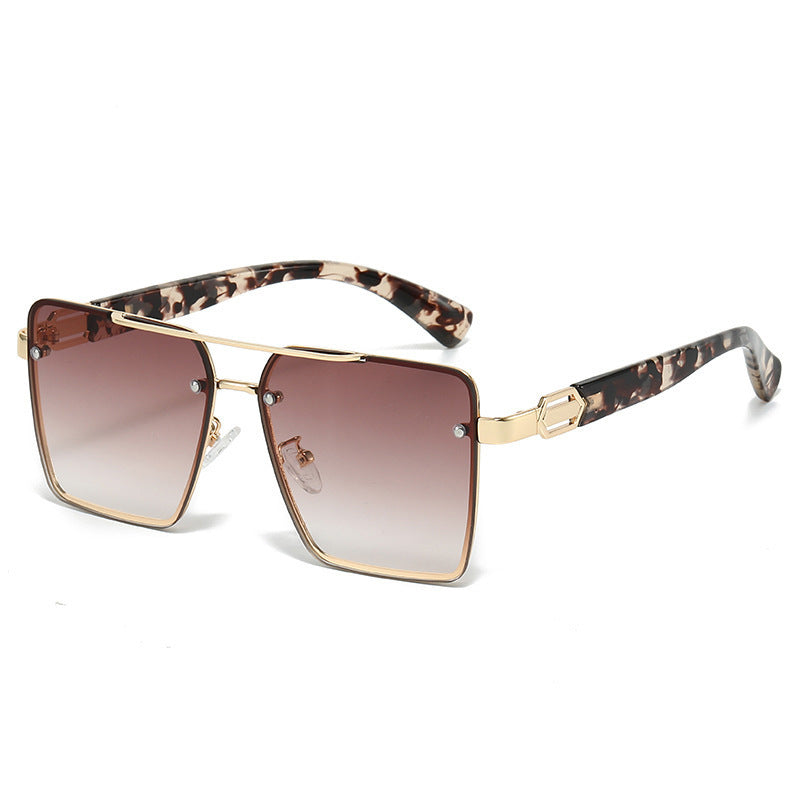 Damen quadratische Sonnenbrille mit elegantem Metallrahmen Brehn