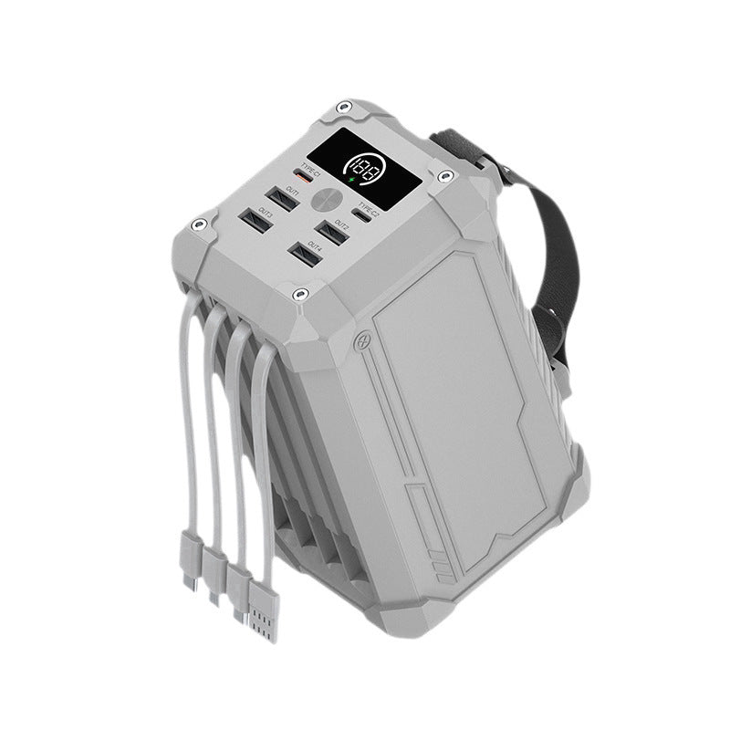 Tragbare Multifunktions-Powerbank mit vier USB-Anschlüssen und digitaler Anzeige Brehn