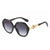 Damen Oversized Sonnenbrille mit goldenen Akzenten Brehn