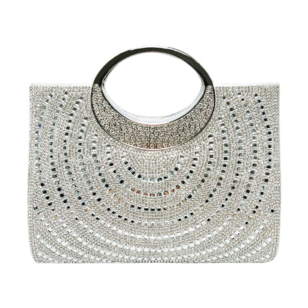 Elegante mit Kristallen besetzte Abend-Clutch