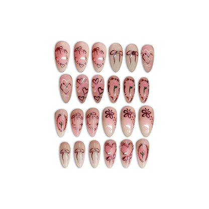 Elegantes Künstlerisches Press-On Nail Set Brehn