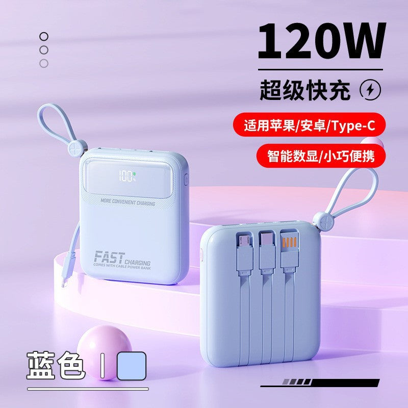 Tragbare Powerbank mit Integrierten Kabeln und Multifunktionalem Ladeanschluss Brehn