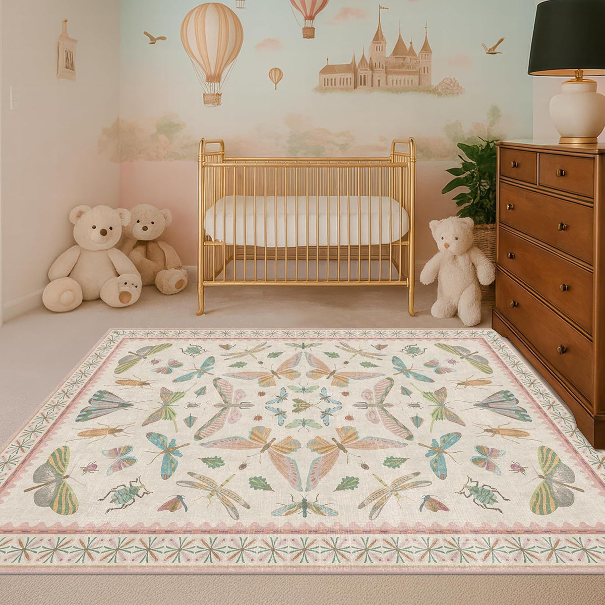 Künstlerisches Schmetterlingsdesign Teppich