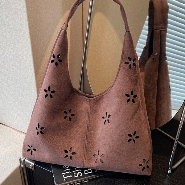 Blumen-Ausschnitt Lässige Tasche Brehn