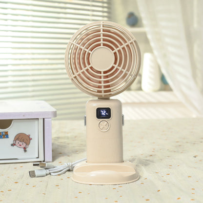 Damen Tragbarer Mini-USB-Ventilator mit LCD-Display Brehn