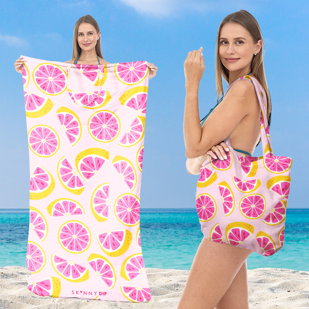 Strandtuch mit stylischer Tragetasche Brehn
