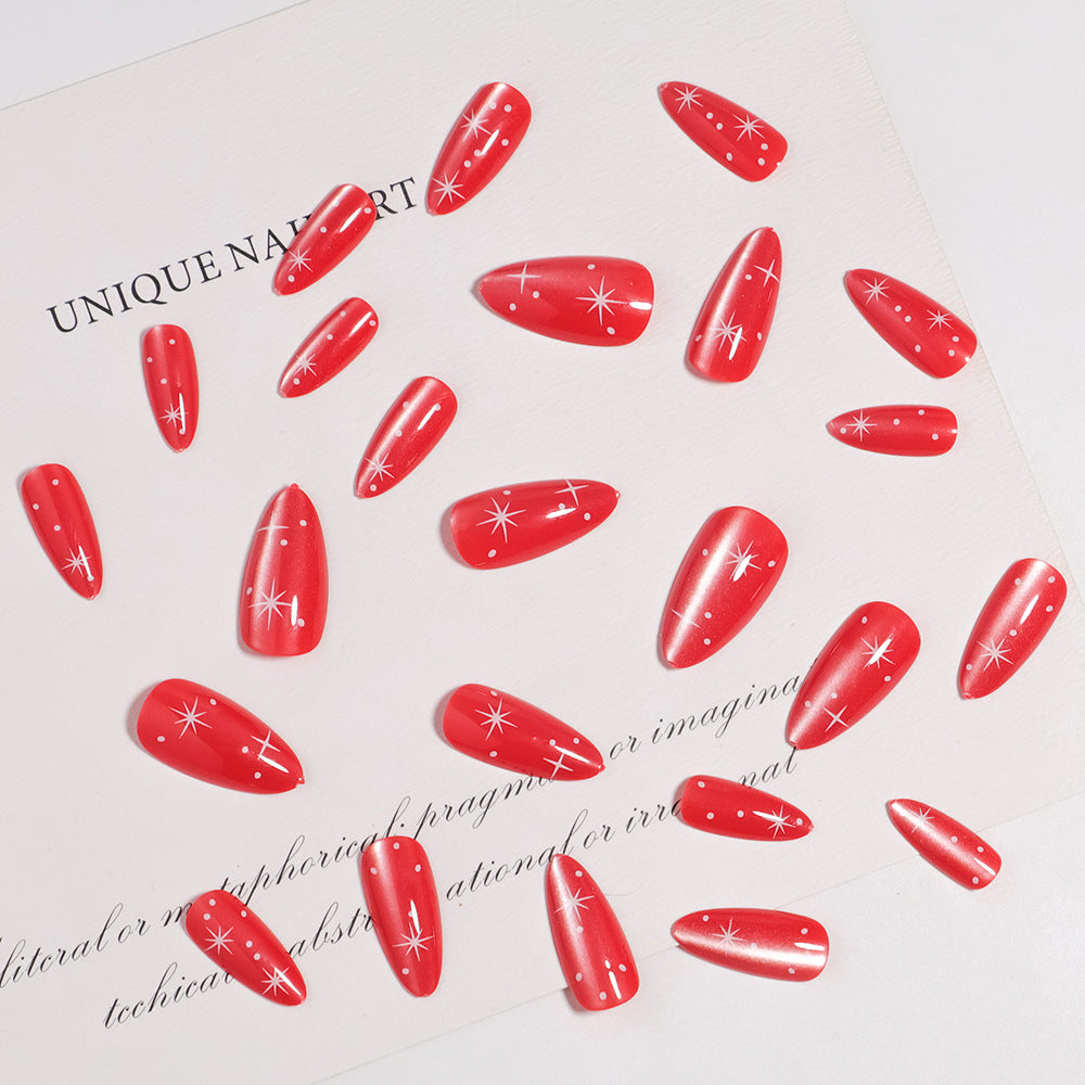 Glänzendes Stiletto-form Press-On Nagelset Brehn