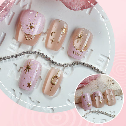 Sternen-Galaxie Press-On Nagelkunst Set