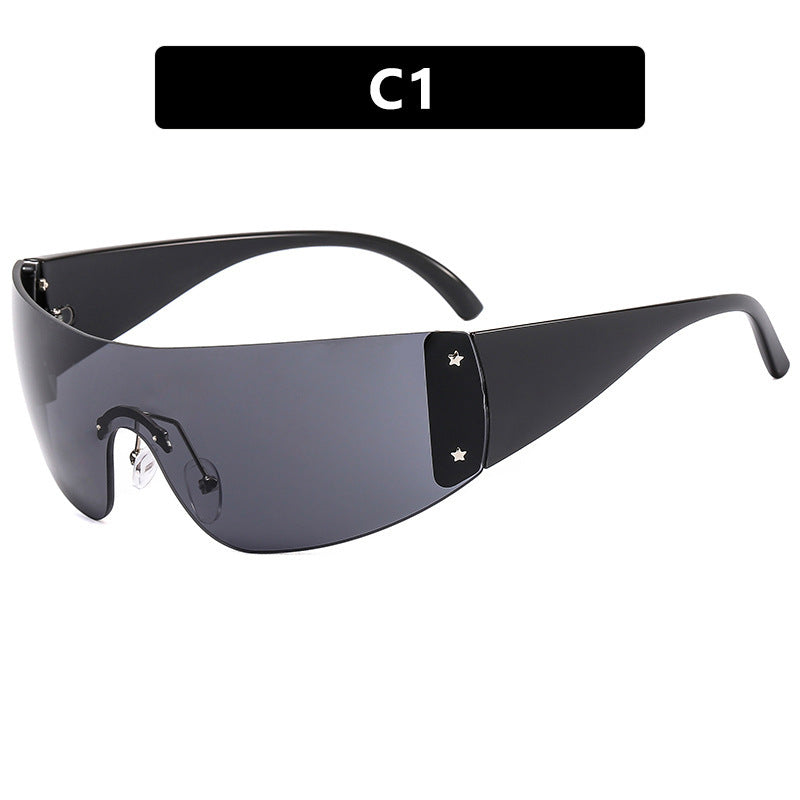 Damen futuristische Sport-Sonnenbrille Brehn