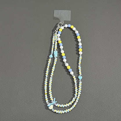 Perlenbrille Kette mit Schmetterlingsakzenten Brehn