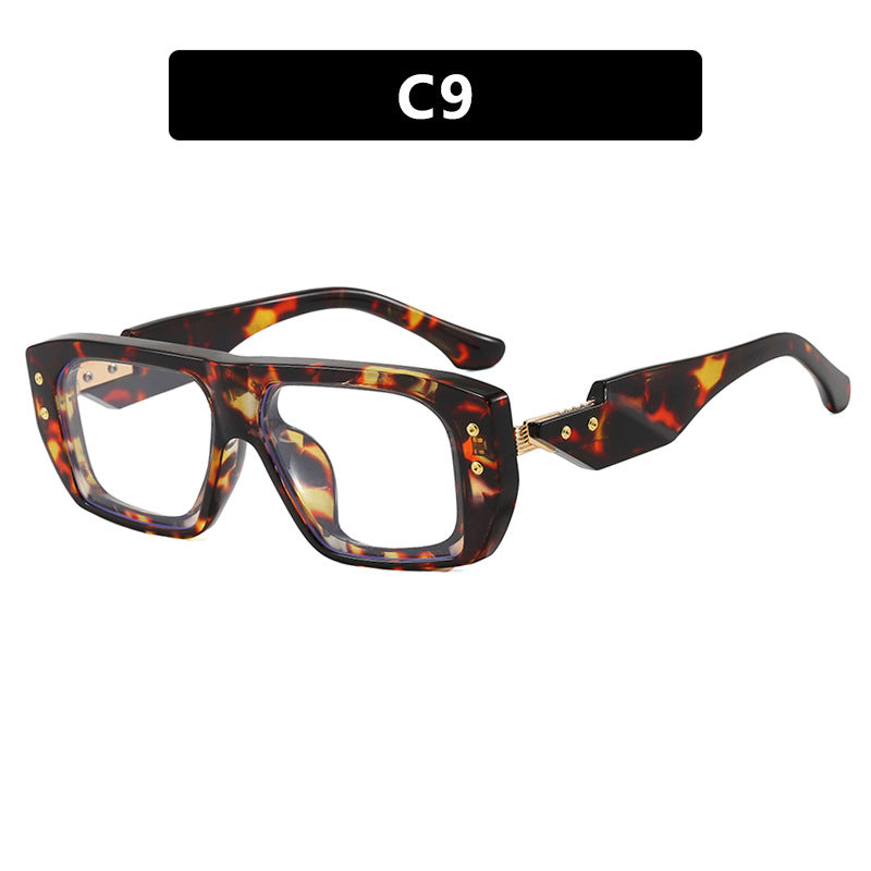 Damen modische quadratische Brille mit mehrfarbigem transparentem Rahmen Brehn
