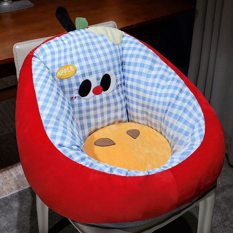 Weicher Babystuhl mit Apfel-Motiv und ergonomischem Stützkissen