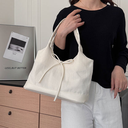 Gestreifte Freizeit-Shopper-Tasche