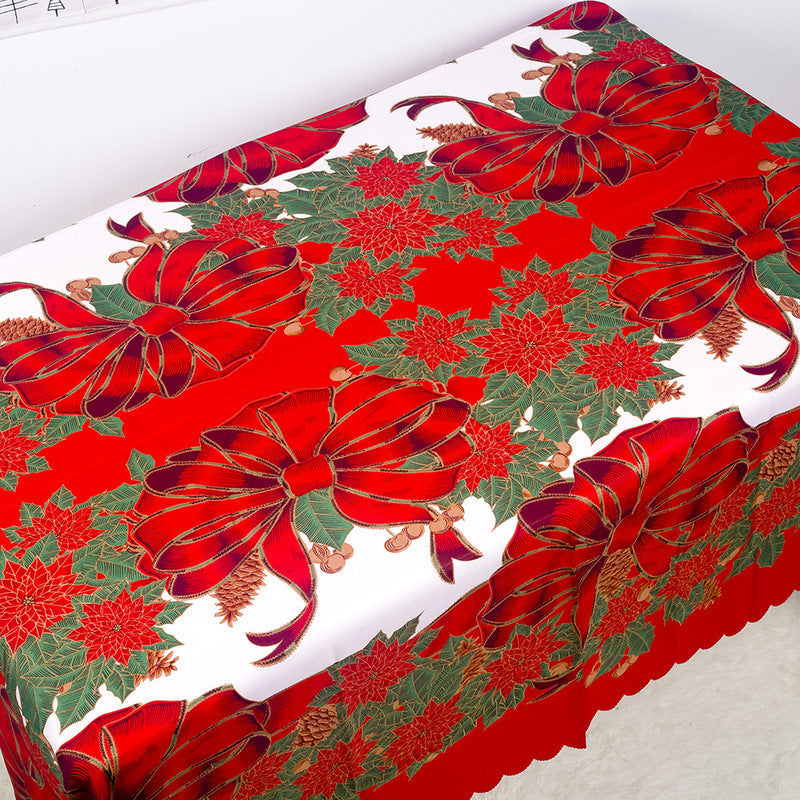 Brehn | Weihnachtsdekorationen Weihnachts-Polyester-Print-Tischdecke Weihnachts-Tischdecke