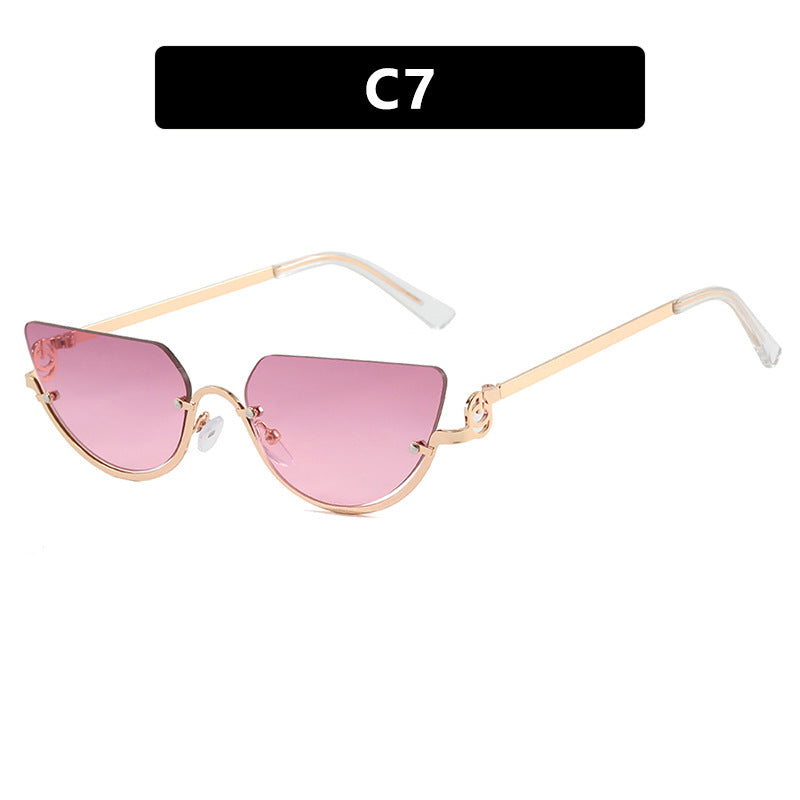 Damen Cat-Eye Sonnenbrille mit goldfarbenem Metallrahmen und UV-Schutz Brehn