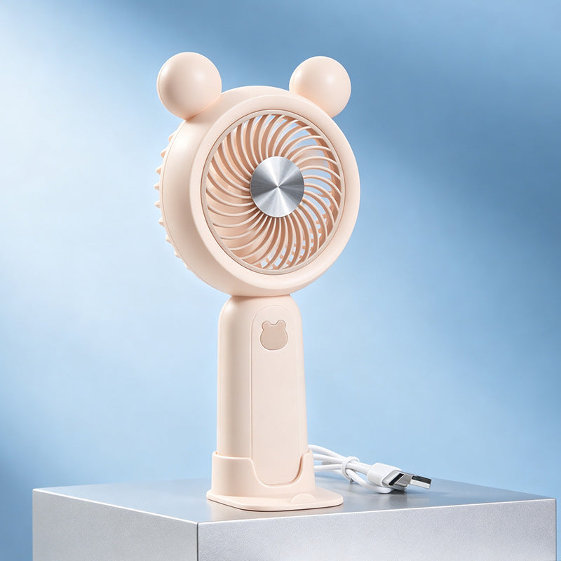 Damen Tragbarer Handventilator mit süßem Tierdesign und LED-Beleuchtung Brehn