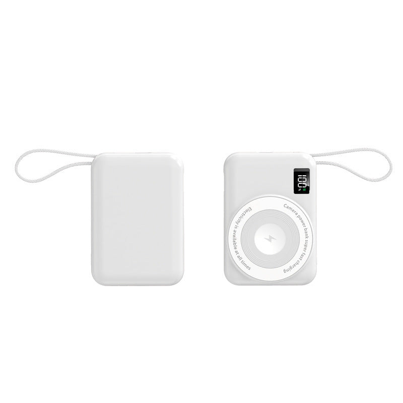 Tragbare Powerbank mit integrierter Qi-Ladefunktion und digitaler Anzeige Brehn