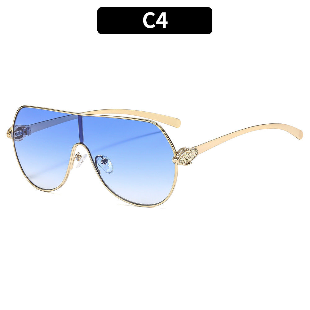 Elegantes Aussehen Stylische Oversize Schild Sonnenbrille