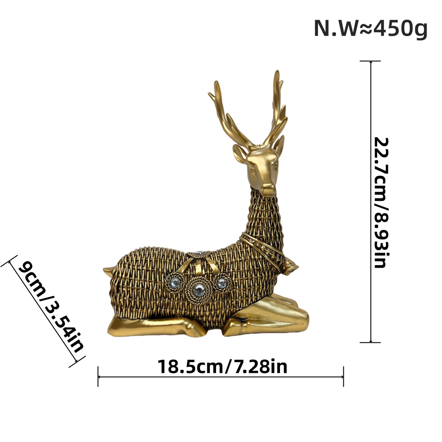 Dekorative Hirschfigur mit Glitzerdetails Brehn