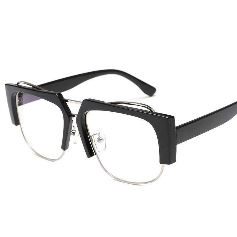 Damen Modische quadratische Sonnenbrille mit einzigartigem Kettendesign Brehn