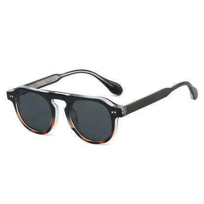 Retro-inspirierte übergroße runde Sonnenbrille Brehn