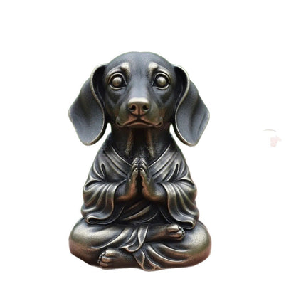 Dekorative meditierende Hundefigur Brehn