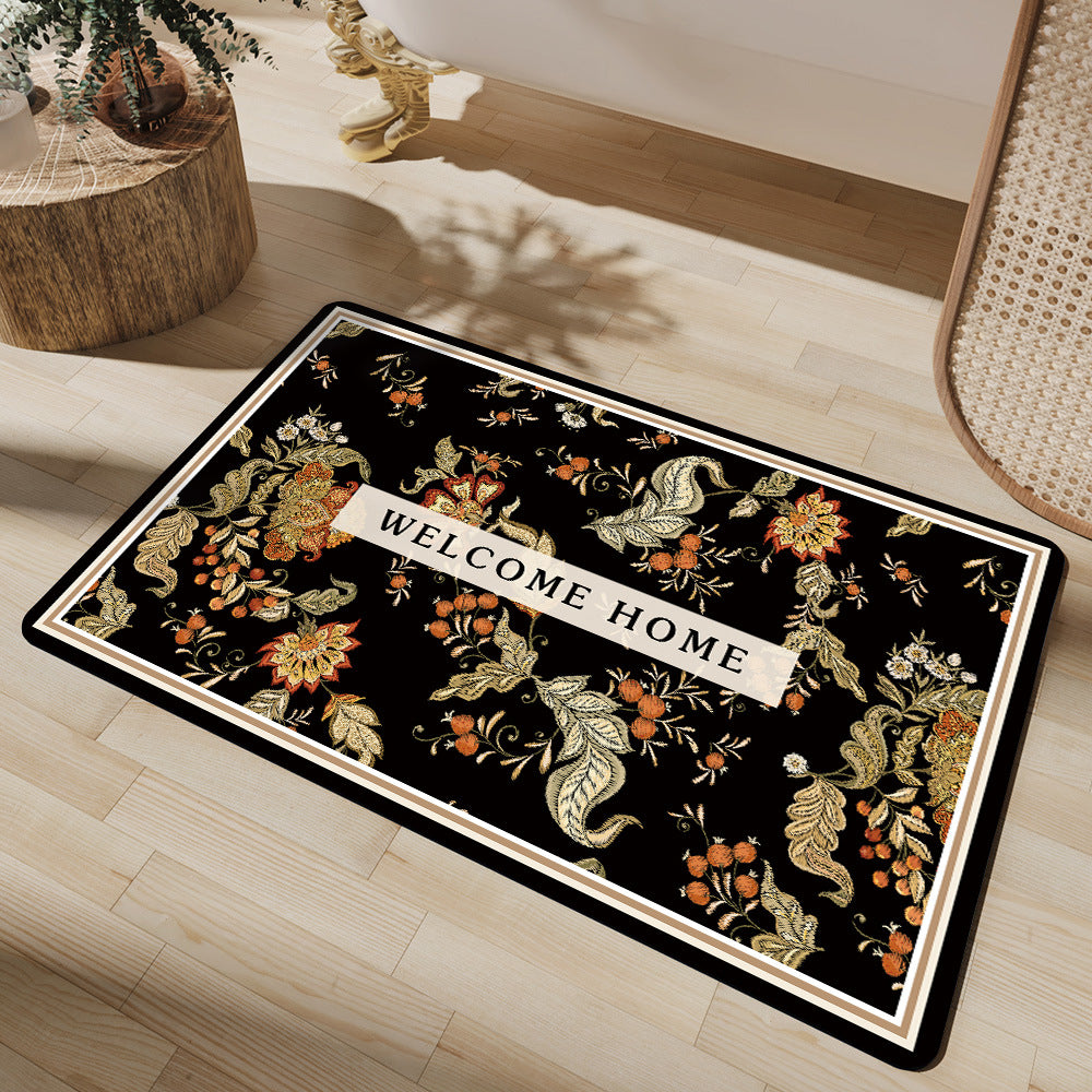 Vintage Floral Pattern Badmatte Brehn
